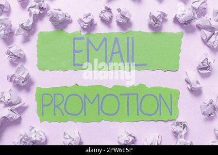 Handwriting text Email Promotion, Business overview commercial broadcast which offers incentives to drive sales Stock Photo