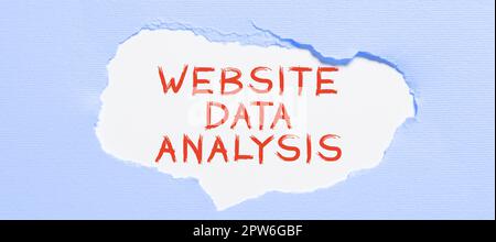 Text caption presenting Website Data Analysis, Internet Concept analysis and report of web data for enhancing webpage Stock Photo
