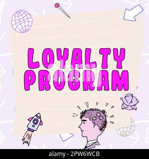 Writing displaying text Loyalty Program, Business idea marketing effort that provide incentives to repeat customers Stock Photo