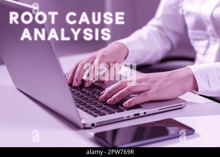 Handwriting text Root Cause Analysis, Business idea Method of Problem Solving Identify Fault or Problem Stock Photo