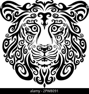 Decorative ornate vector lion head Stock Vector