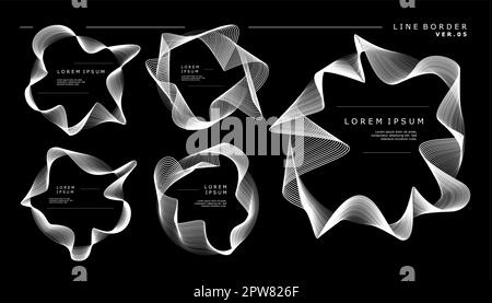 Abstract circle blended lines border template vector. Modern border design. Stock Vector
