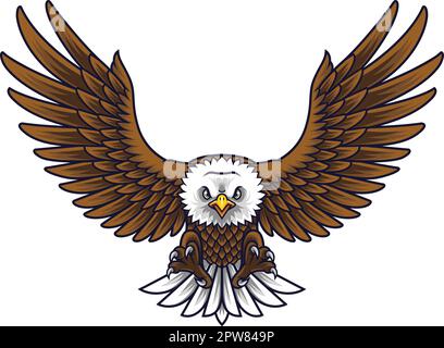 Cartoon eagle mascot Stock Vector