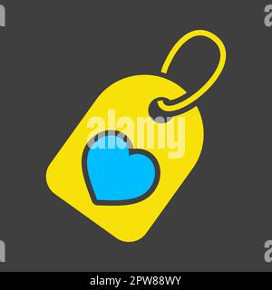 Price Sale tag vector icon with heart symbol Stock Vector