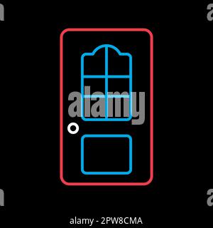 Interroom door vector flat icon. Construction, repair Stock Vector