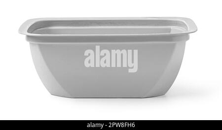 Plastic food packaging is isolated on a white background with clipping path Stock Photo
