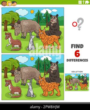 Cartoon forest animal characters. Wild cartoon cute animals collections ...