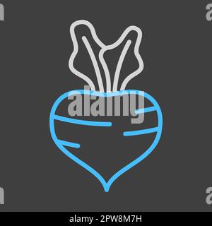 Beetroot isolated vector icon. Vegetable sign Stock Vector