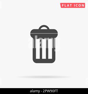 Urn. Simple flat black symbol with shadow on white background. Vector illustration pictogram Stock Vector