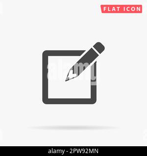 Subscribe. Simple flat black symbol with shadow on white background. Vector illustration pictogram Stock Vector