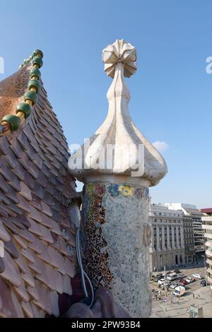 Barcelona, Spain. Exterior view of Casa Batllo Stock Photo