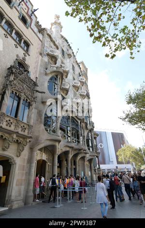 Barcelona, Spain. Exterior view of Casa Batllo Stock Photo