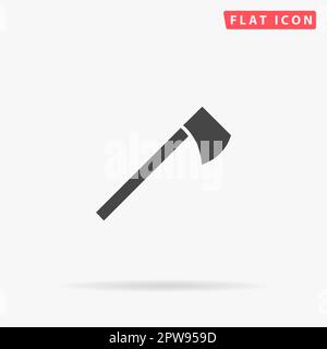 Tomahawk. Simple flat black symbol with shadow on white background. Vector illustration pictogram Stock Vector