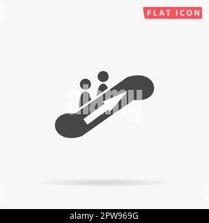 Elevator. Simple flat black symbol with shadow on white background. Vector illustration pictogram Stock Vector