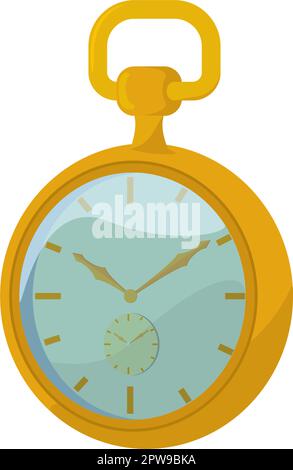 Detailed Vintage Watch Clock Illustration Stock Vector