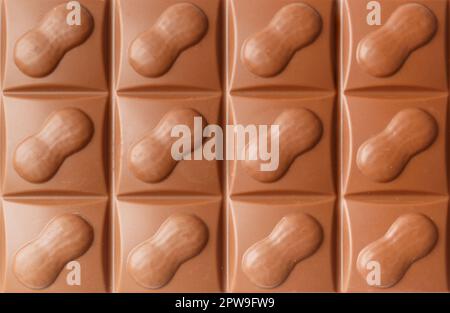 Chocolate background. Milk chocolate close-up as a background. Stock Photo