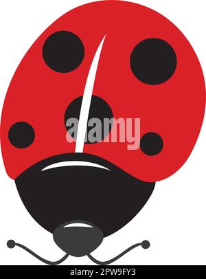 Ladybug Illustration visualized with Simple Touch Stock Vector