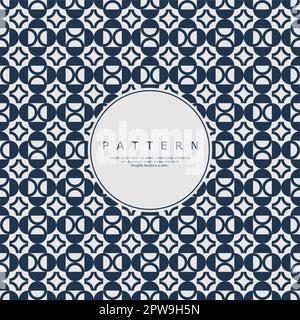 Star and circle ornament abstract seamless pattern. Round line decor pattern. Stock Vector