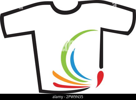 Simple T-Shirt combined with Brush Paint Illustration Stock Vector