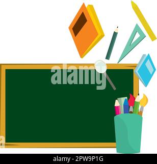 Back to School Symbolization with School Stationery Stock Vector