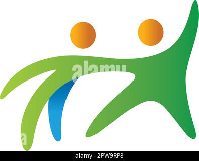 Social Activity, Helping Gesture and Teamwork Symbol Stock Vector