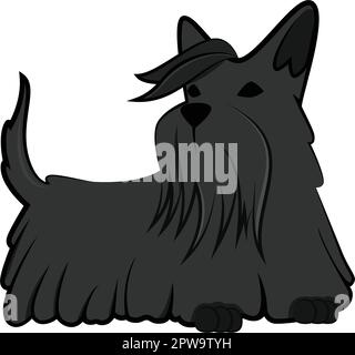 Scottish Terrier Dog Simple Illustration Stock Vector
