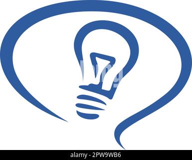Simple Bright Idea and Sharing Idea Symbol Stock Vector