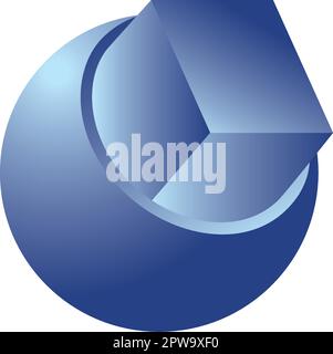 Creative Cube combined with Ball Illustration Stock Vector