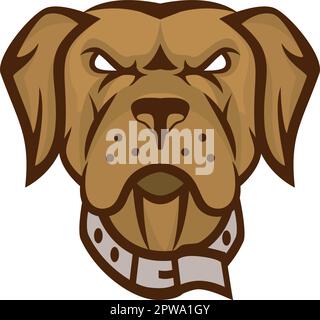 Labrador Retriever with Scary Face Stock Vector