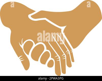 Holding Hand Illustration as Symbolization of Support Stock Vector