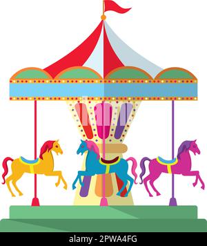 Amusement park carousel icon Stock Vector Image & Art - Alamy