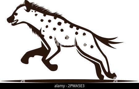 Hyena Symbol with Silhouette Style Stock Vector