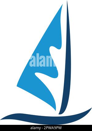 Sailing Catamaran and Sail Boat Symbol Stock Vector
