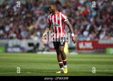 London, UK. 23rd Apr, 2023. Ivan Toney of Brentford during the Premier League match between Brentford and Nottingham Forest at Gtech Community Stadium, London, England on 29 April 2023. Photo by Pedro Soares. Editorial use only, license required for commercial use. No use in betting, games or a single club/league/player publications. Credit: UK Sports Pics Ltd/Alamy Live News Stock Photo