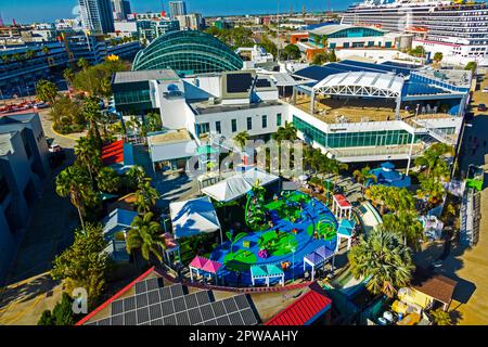 The Florida Aquarium is a 501 non-profit organization, publicly operated institution located in downtown Tampa, Florida, United States Stock Photo