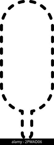Tracing lines dotted tree outline shape for preschool and kindergarten ...