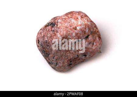 single red stone isolated on white background Stock Photo