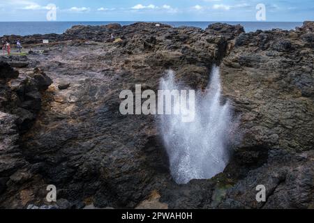 Kiama Blowhole is the largest in the world. Kiama, New South Wales, Australia Stock Photo