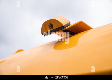 Close up of tractor rear view camera. High quality photo Stock Photo