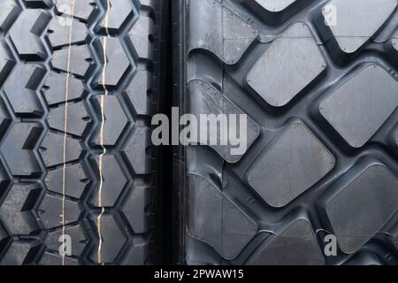 Close up of a tractor tire tread. High quality photo Stock Photo
