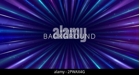 sunburst Striped Blue purple background Stock Vector
