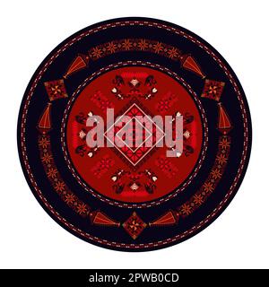 Palestinian Tatreez  design element 11 Stock Vector