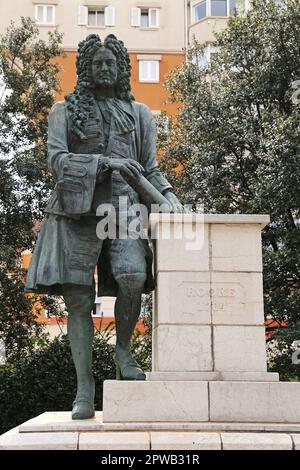 Admiral Sir George Rooke (1650-1709) statue, Waterport Road, Gibraltar, British Overseas Territory, United Kingdom, UK, Mediterranean Sea, Europe Stock Photo