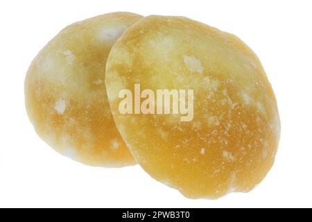 palm sugar chunks isolated on white background Stock Photo