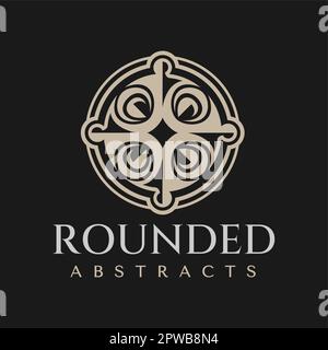 Elegance rounded abstract logo design template. Luxury circle logo vector. Stock Vector