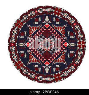 Palestinian Tatreez  design element 25 Stock Vector