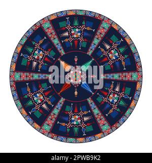 Palestinian Tatreez  design element 3 Stock Vector
