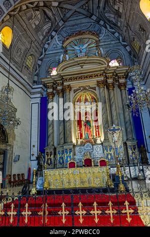 The altar at the San Agustin Church, Intramuros, Manila, The Philippines Stock Photo