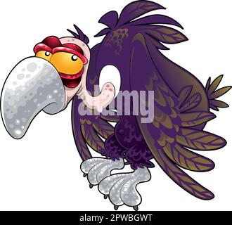 Baby vulture, vector and cartoon character Stock Vector