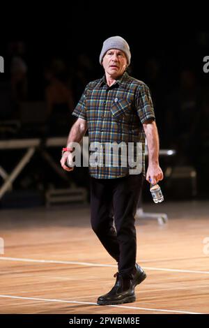 Sao Paulo, Sao Paulo, Brasil. 29th Apr, 2023. (INT) Paul Bruce Dickinson speaks at Summer Breeze Brazil Festival in Sao Paulo. April 29, 2023, Sao Paulo, Brazil: Paul Bruce Dickinson, an English musician, best known for his work as lead singer of the British heavy metal band Iron Maiden since 1981, speaks at the first edition of Summer Breeze Brasil, which takes place on April 29 and 30, 2023, at the Latin America Memorial in Sao Paulo.Credit: Leco Viana/Thenews2 (Credit Image: © Leco Viana/TheNEWS2 via ZUMA Press Wire) EDITORIAL USAGE ONLY! Not for Commercial USAGE! Credit: ZUMA Press, Inc./A Stock Photo